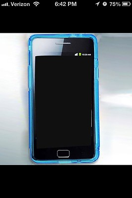 #ad BLUE Protector Rubber Silicone Soft Case Cover For Samsung Galaxy I9100 S2 II