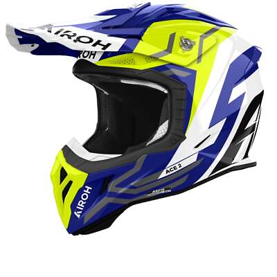 #ad Airoh Aviator Ace 2 Ground Yellow Gloss Offroad Helmet New Fast Shipping
