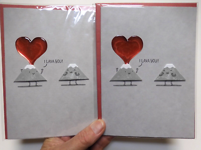 #ad 2 Papyrus Card High Quality Valentine#x27;s Day I Lava You So Much I Could Explode