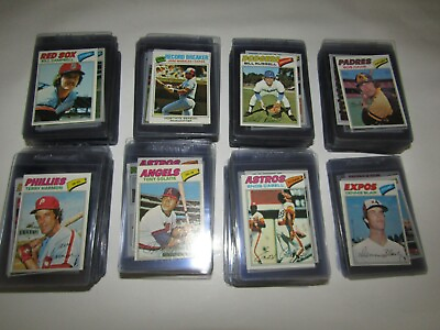 #ad 1977 Topps Baseball 390 Cards In Near Mint Condition No Dups Free Shipping