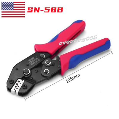 #ad SN 58B Ratchet Crimping Plier Crimper Tool 0.25 1.5mm² AWG24 13 for Terminal Kit