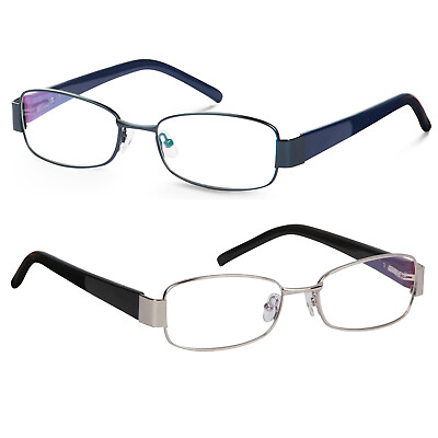#ad New Metal Fashion Retro Unisex Mens Womens Clear Lens Nerd Geek Glasses Eyewear