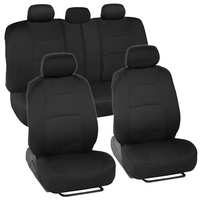 #ad For Toyota Auto Car Seat Cover Full Set 5 Seats Front Rear Protectors Polyester
