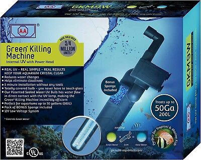 #ad GKM9W Internal UV for Aquariums up to 50GaBlack