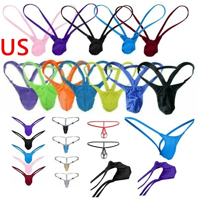 #ad US Sissy Men Briefs Bikini Jockstrap Underwear G string Thong Panties Underpants $7.57
