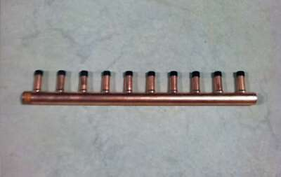 #ad 10 Loop 1quot; Copper Radiant Manifold w 1 2quot; Copper Fittings