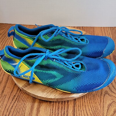 #ad Tesla Bare Trek Trail Running Shoes Men#x27;s 8.5 Blue Green Barefoot Sneakers BK30