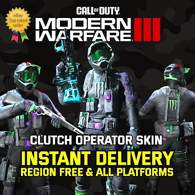 #ad ⚡️ INSTANT ⚡️Call of Duty Modern Warfare 3 CLUTCH SKIN MonsterEnergy COD MW3