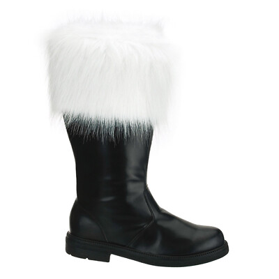 #ad Pleaser Funtasma Christmas Mid Calf Fur Trim Cuff Santa Boots Adult M sz X Large