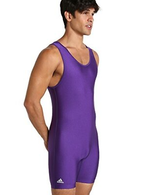 #ad Adidas aS101s Lycra Solid Wrestling Singlet Purple $39.95