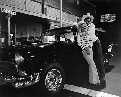 #ad American Graffiti Harrison Ford Linda Christensen 1955 Chevy Car 8x10 Photo