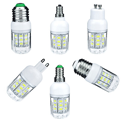 #ad 12V 24V 110V 220V LED Corn Light Bulbs 7W E27 E12 E26 E14 G9 5730 SMD 27LED Lamp