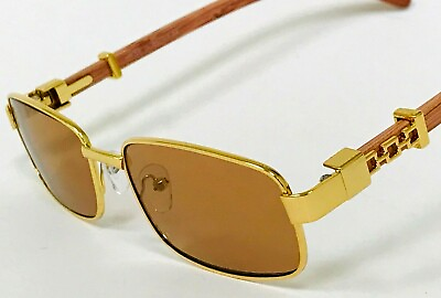 #ad Men#x27;s Classic Vintage Retro Style Sunglasses Gold Frame Clear Lens Sophisticated $12.99