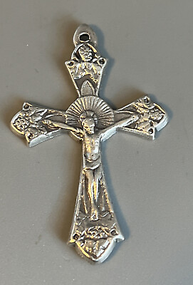 #ad SELLERS Lot 6 CROSS CRUCIFIX Pendants Silver Tone From Italy. Approximately 1.5”