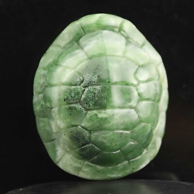 #ad China Natural hetian green Jade Hand Carved Statue tortoise shell pendant