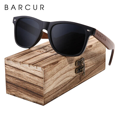 #ad Coastal X BARCUR Black Walnut Sunglasses Wood Polarized Men Glasses Men UV400