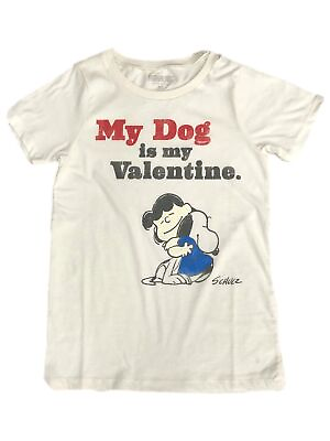 #ad Peanuts Womens Snoopy amp; Lucy My Dog is My Valentine T Shirt Tee Shirt $19.99