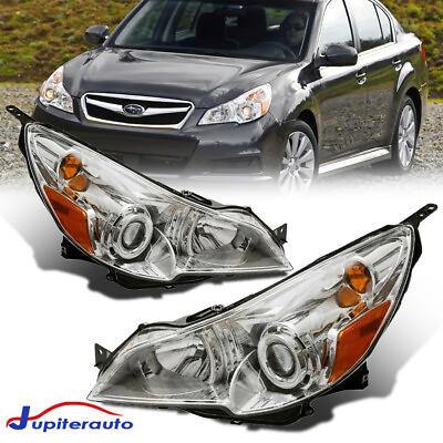 #ad For 2010 2014 Subaru Legacy Outback Chrome Housing Headlight Lamp Replacement