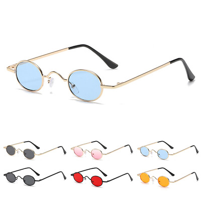 #ad Retro Small Oval John Lennon Sunglasses Women Men 90’s Round Vintage Glasses