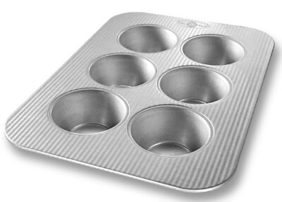 #ad Jumbo Texas Muffin Pan 6 Well Nonstick amp; Quick Release Coating Aluminized Steel