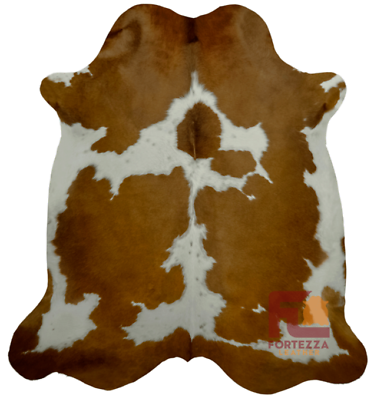 #ad Cowhide Rug Authentic Brown and White Premium Quality Extra Large 6#x27; x 8#x27; $165.00