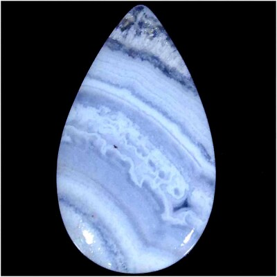 #ad 8.65Cts. 14X24X3mm 100% Natural Top Designer Blue Lace Agate Pear Cab Gemstone