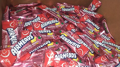 #ad AirHeads Raspberry Lemonade Mini Taffy Candy Bars 2.5 lb Bulk Wholesale