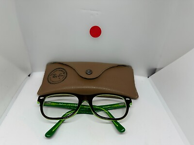 #ad Ray Ban Eyeglass Frames Brown Green RB 1555 3665 46 16 125
