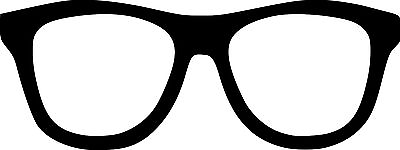 #ad GLASSES Vinyl Decal Sticker Horn Rimmed Sunglasses Eyeglasses