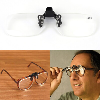 #ad #ad Magnifying Reading Glasses Clip On Flip Up Magnifiers Lenses 2.0 3.0 4.0