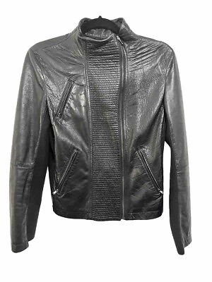 #ad Kenneth Cole Leather Jacket Women Small