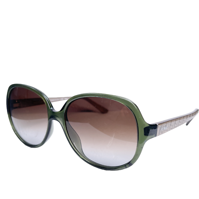 #ad Fendi FS5274 315 Crystal Green Frame Grey Gradient Lens Sunglasses Italy 59mm