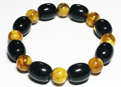 #ad Adult Genuine Baltic Amber Bracelet Natural Multicolour amber Bracelet pressed