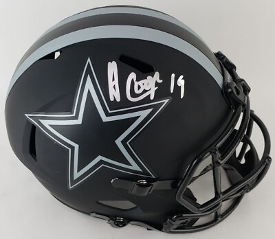 #ad Amari Cooper Signed Dallas Cowboys F S Eclipse Alt Speed Replica Helmet w COA