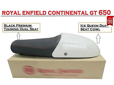 #ad PREMIUM DUAL SEAT WITH ICE QUEEN COWL Fits Royal Enfield GT 650 INTERCEPTOR 650