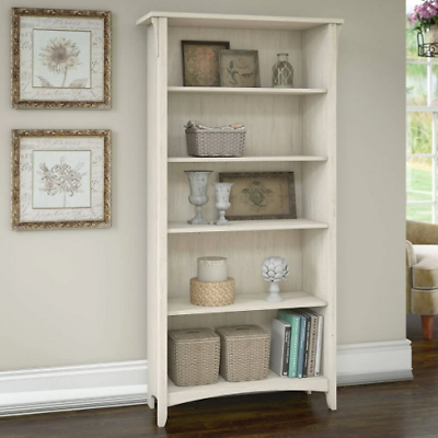 #ad White Antique Shelf Book Case Furniture Storage CLASSIC VINTAGE DECOR Tier Wood