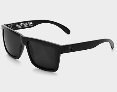 #ad NEW Polarized Square Sunglasses Matte Black Frame Dark Smoke Lens Z80 Protection