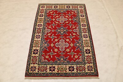 #ad 3#x27;3quot; x 5#x27;0quot; Hand Knotted Afghan Kazak Oriental Area Authentic Traditional Rug