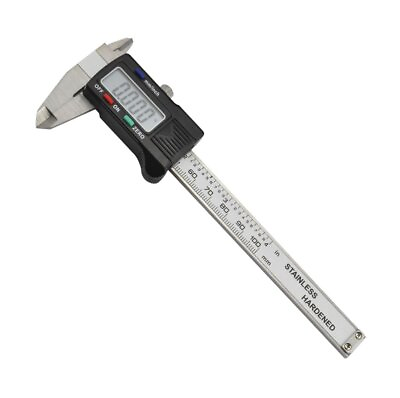 #ad Precision 100mm 4 Inch Digital Electronic Gauge Stainless Steel Vernier Calip...