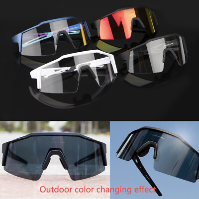 #ad NEW Photochromic Goggles Cycling Sunglasses Sport Road Mountain Bike Glasses NEW