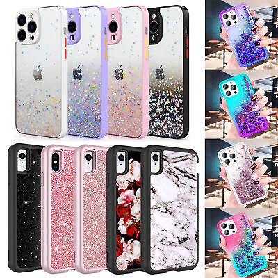 #ad For iPhone 14 13 12 Pro Max 11 XR XS MAX Shockproof Bling Case TPU Slim Cover