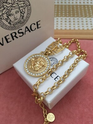 #ad Versace Medusa chain necklace gold popular good condition box included authentic