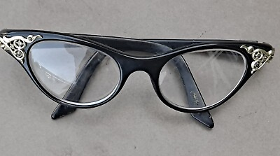 #ad Vintage May Retro Optical Ladies Glasses With 13 Pin Diamonds