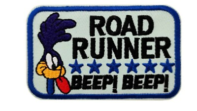 #ad Road Runner Beep Beep Embroidered 3.3quot; Wide Iron on Patch