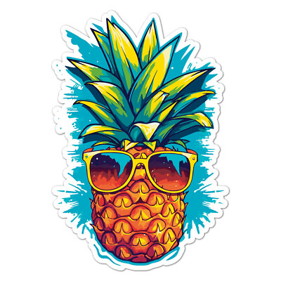 #ad Pineapple Sunglasses Vinyl Decal Sticker Indoor Outdoor 3 Sizes #9813