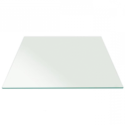 #ad Pro Safe Glass 8quot; x 8quot; Square Tempered Glass Table Top 3 8quot; Thick Flat Edges