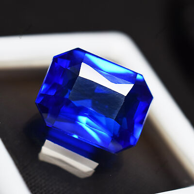 #ad Natural Emerald Cut Blue Tanzanite 8.25 Ct Loose Gemstone CERTIFIED
