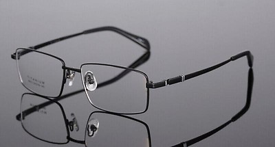 #ad Pure Titanium Eyeglass Frame Men Spectacles Glasses Optical Full Rim Eyewear RX