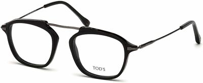 #ad Tod#x27;s Authentic Designer Reading Glasses TO5182 001 49 Matte Black Silver Metal