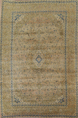 #ad Semi Antique Muted Rust Green Kashaan Hand knotted Room Size Area Rug 10x13